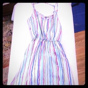 Striped High Low Dress